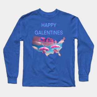 Galentines day parachute gift Long Sleeve T-Shirt